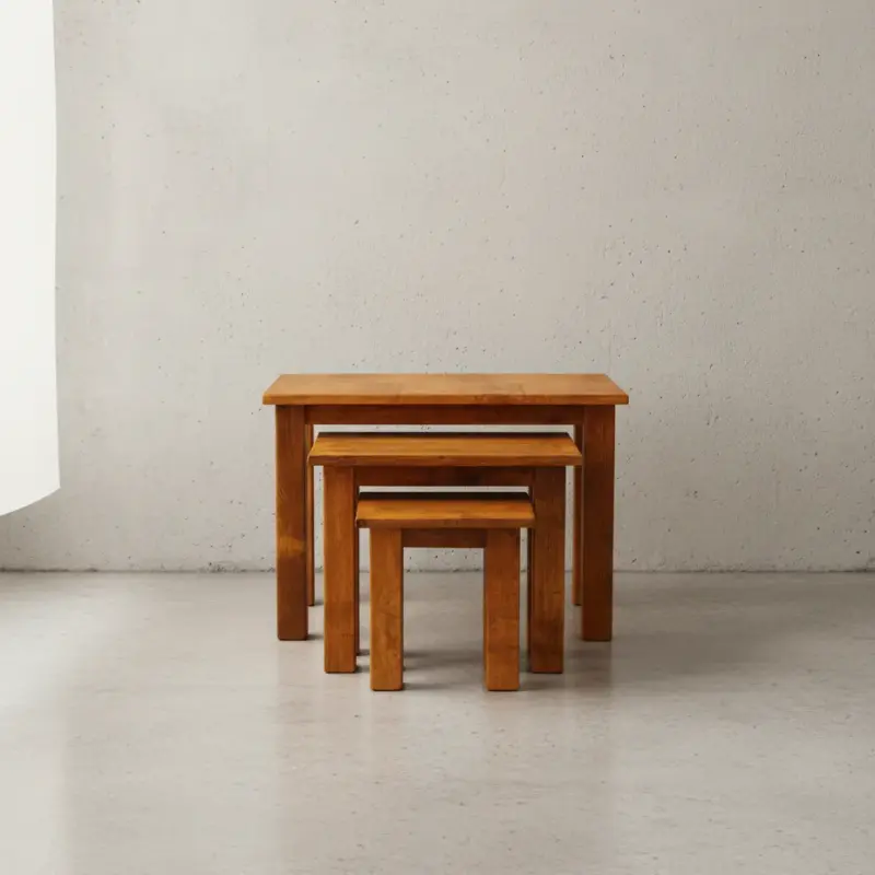 penwood furniture rustic nesting table ntset face on horizontal