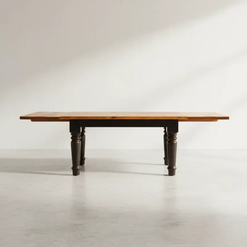 penwood furniture rustic plank dining table face on horizontal