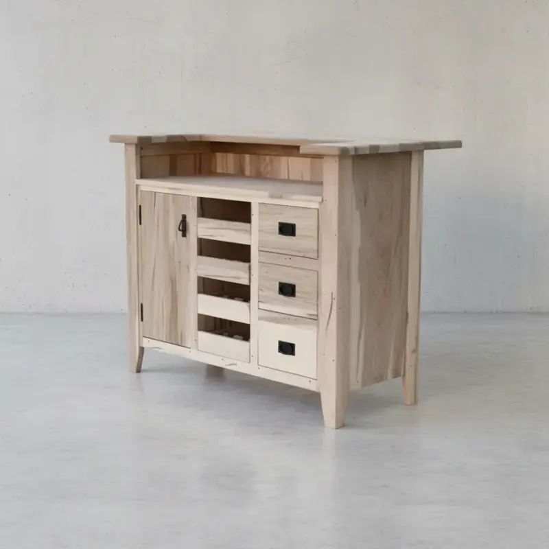 penwood furniture rustic serving bar br4254 45 degree angle