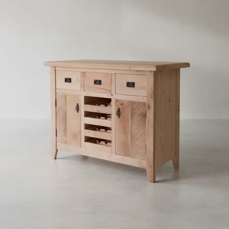 penwood furniture rustic serving bar br5430 45 degree angle