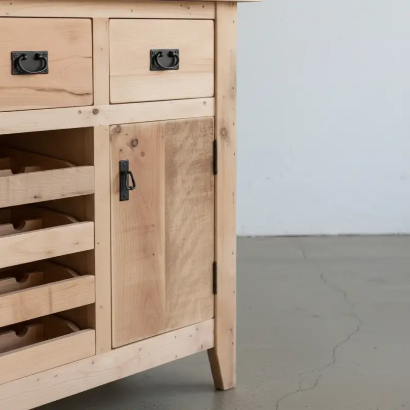 penwood furniture rustic serving bar br5430 medium close up