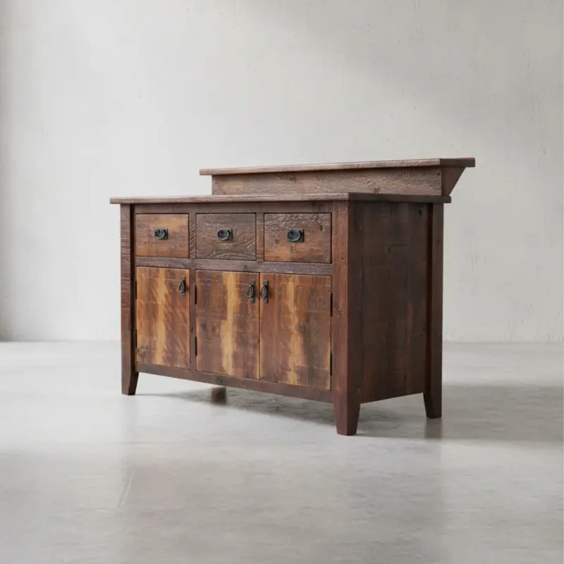 penwood furniture rustic step up bar sb3660 45 degree angle