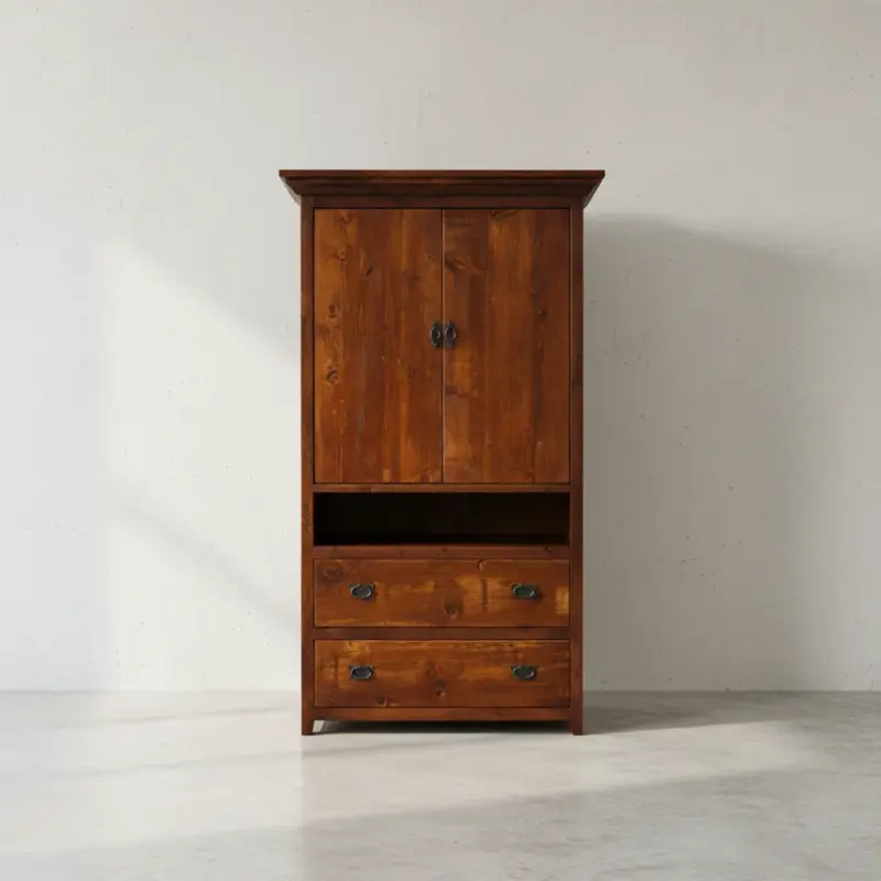 penwood furniture rustic tv armoire tv4278 1 face on horizontal