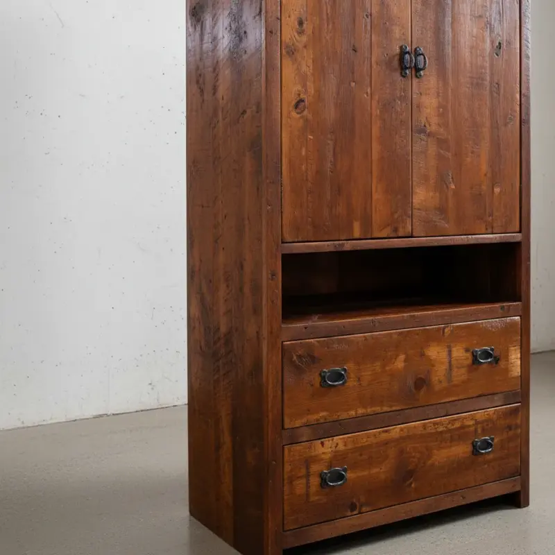 penwood furniture rustic tv armoire tv4278 1 medium close up