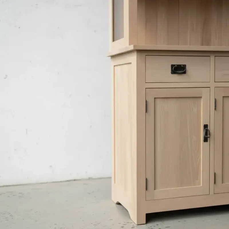 penwood furniture shaker 3 door hutch buffet s533 medium close up