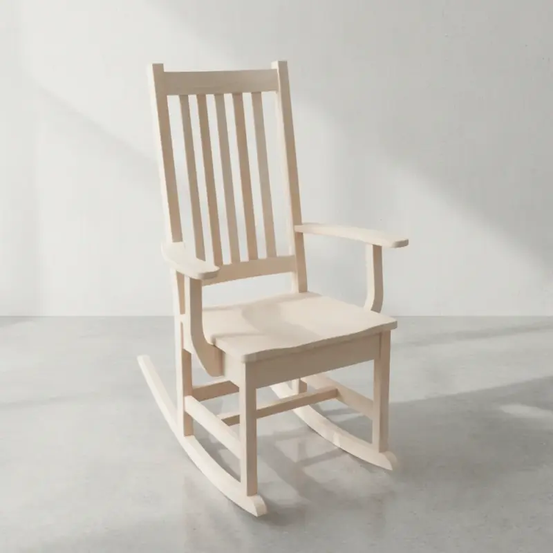 penwood furniture shaker rocking chair 45 degree angle