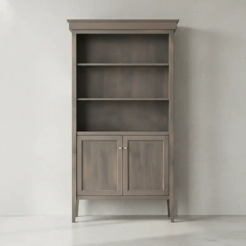penwood furniture stockholm bookcase with doors face on horizontal