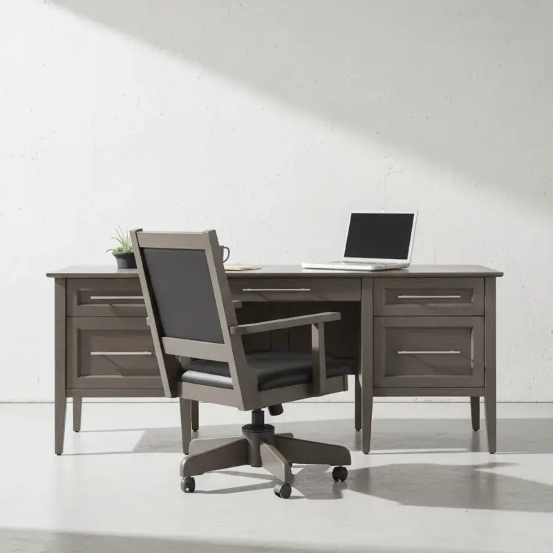 penwood furniture stockholm executive desk face on horizontal