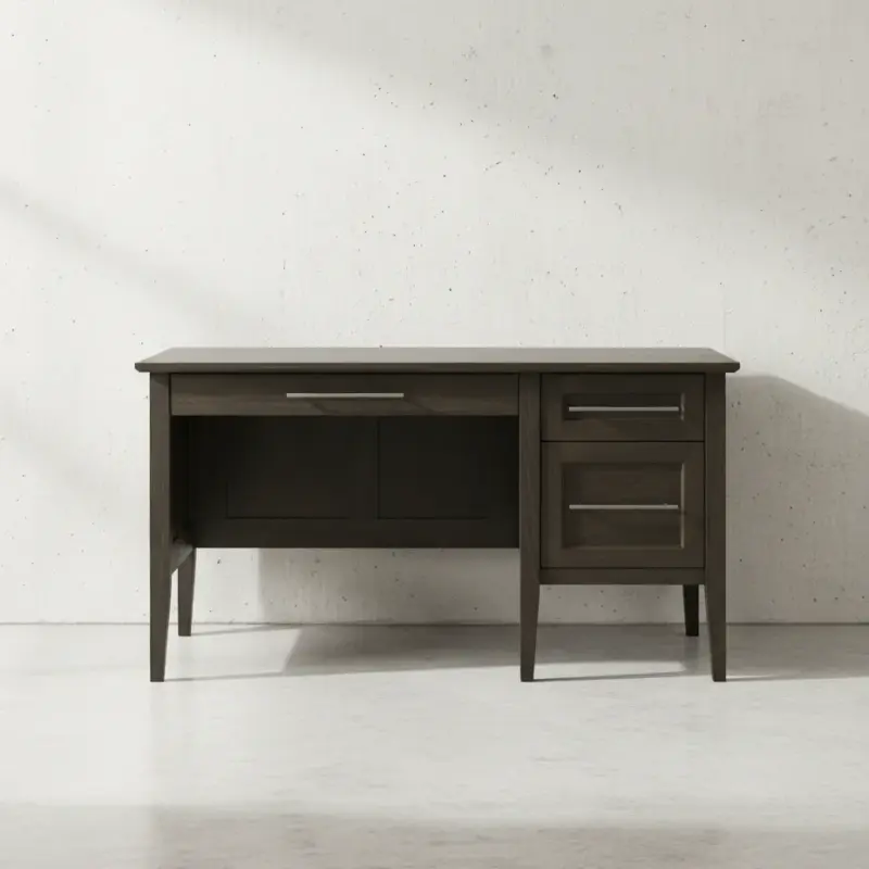 penwood furniture stockholm single pedestal desk face on horizontal