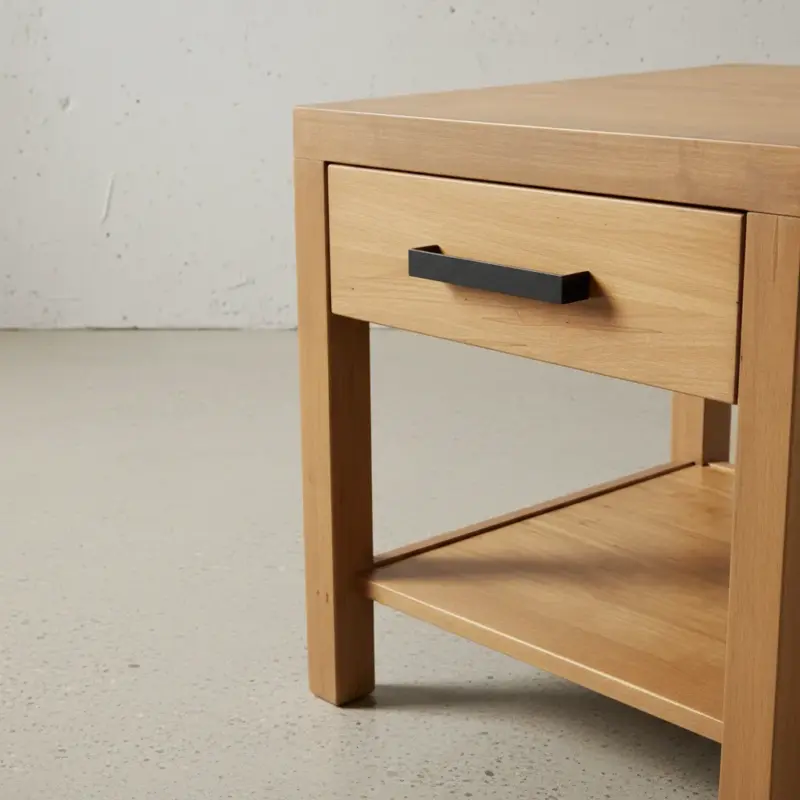 penwood furniture tanner end table with shelf medium close up