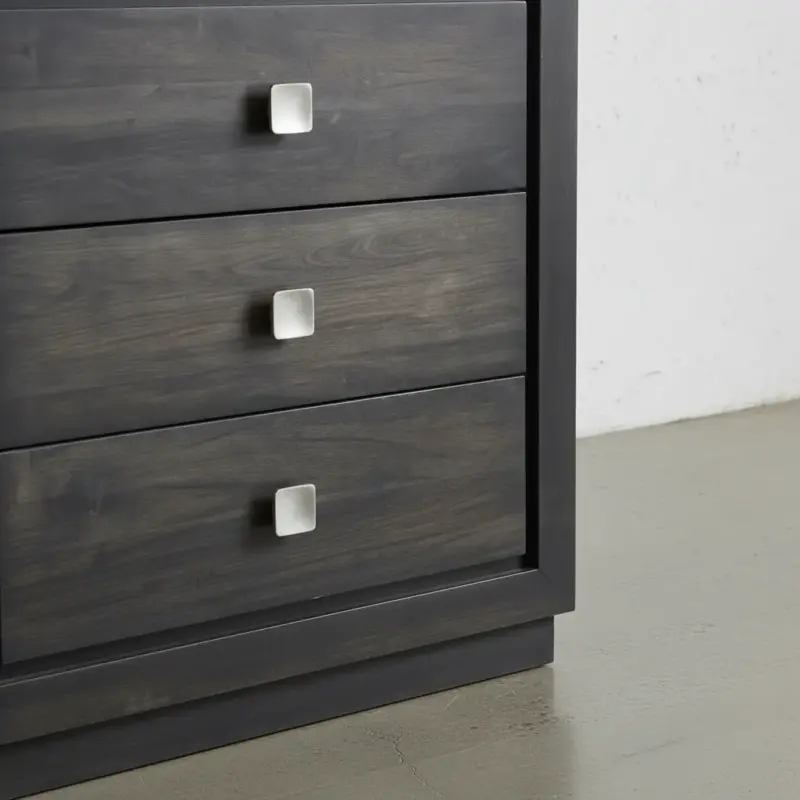 penwood furniture thornloe 4 drawer highboy medium close up