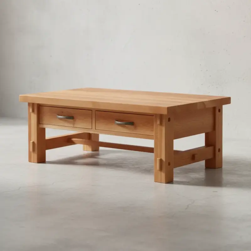 penwood furniture timber 2 drawer coffee table tco1950 45 degree angle