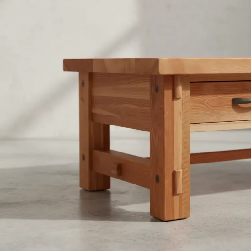 penwood furniture timber 2 drawer coffee table tco1950 medium close up