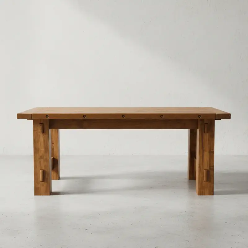 penwood furniture timber dining table face on horizontal