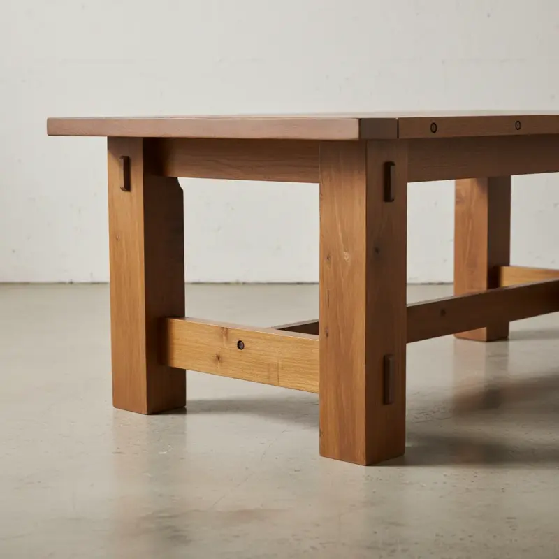 penwood furniture timber dining table medium close up