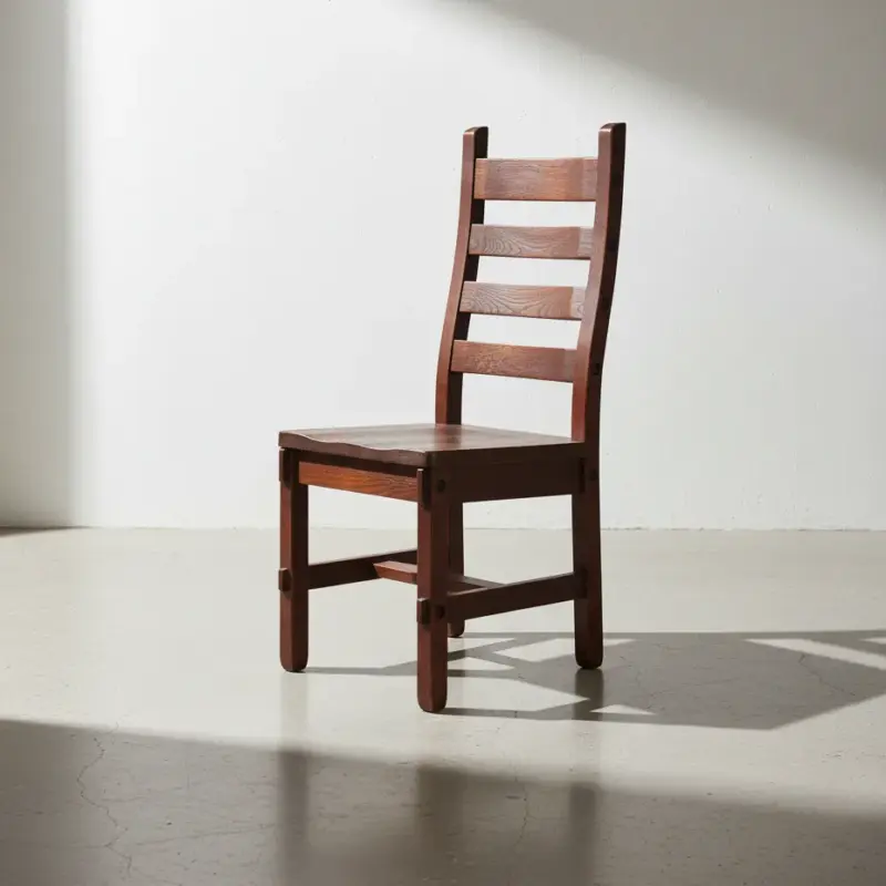 penwood furniture timber ladderback chair 45 degree angle