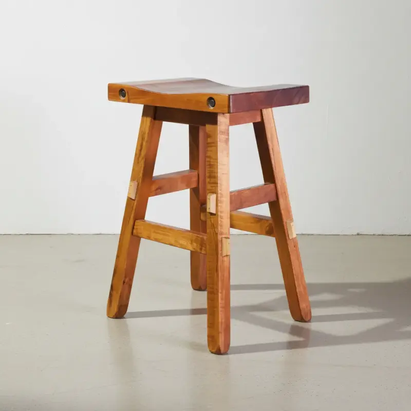 penwood furniture timber saddle stool 45 degree angle