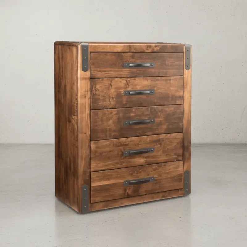 penwood furniture union station highboy 5 drawers 45 degree angle