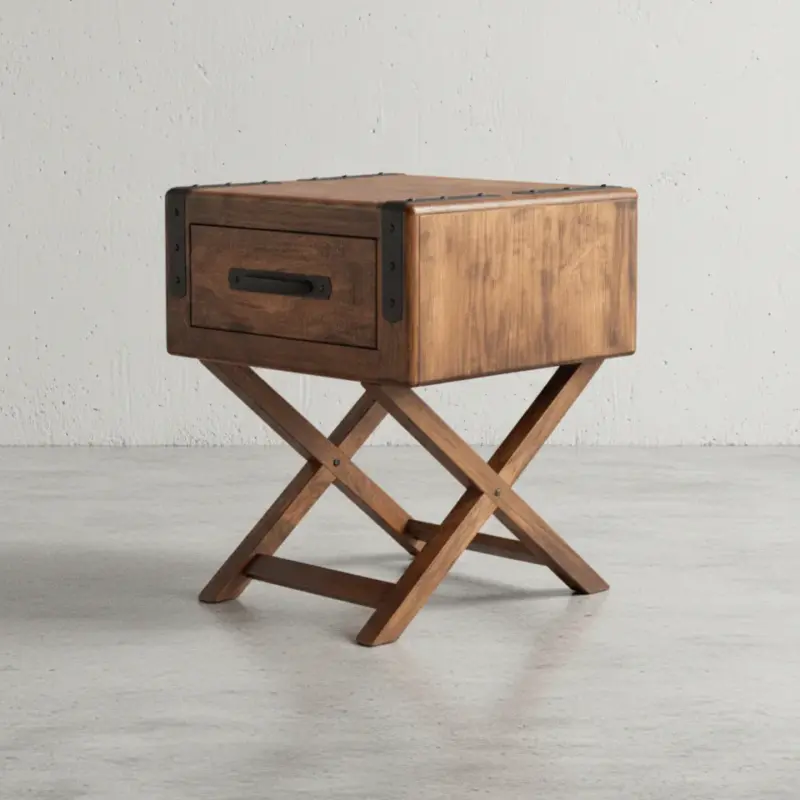 penwood furniture union station night stand 1 drawer 45 degree angle