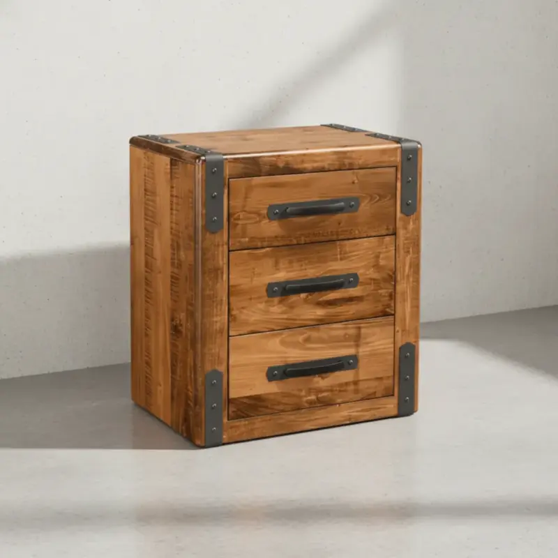 penwood furniture union station night stand 3 drawers 45 degree angle