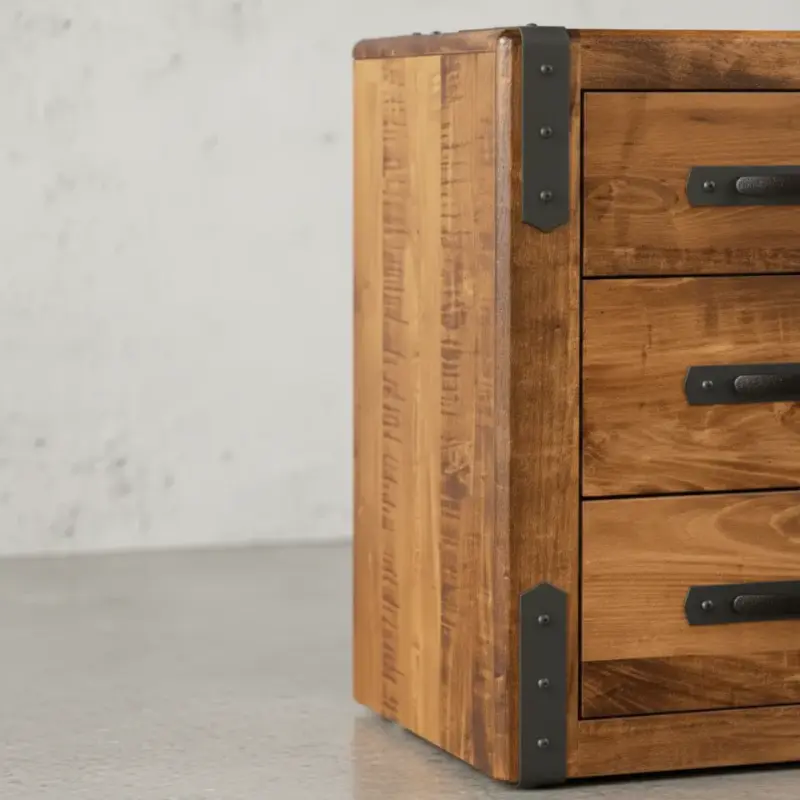 penwood furniture union station night stand 3 drawers medium close up