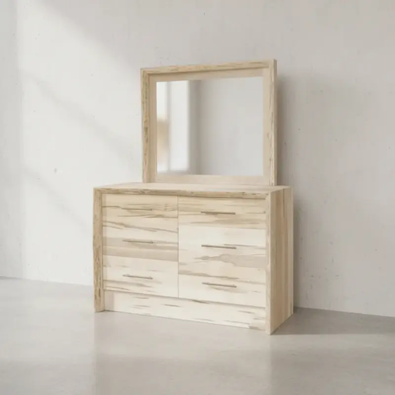 penwood furniture waterfall dresser framed mirror face on horizontal