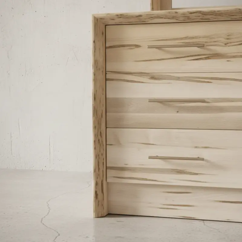 penwood furniture waterfall dresser framed mirror medium close up