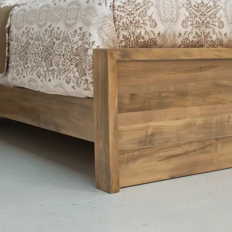 penwood furniture waterfall live edge panel bed medium close up