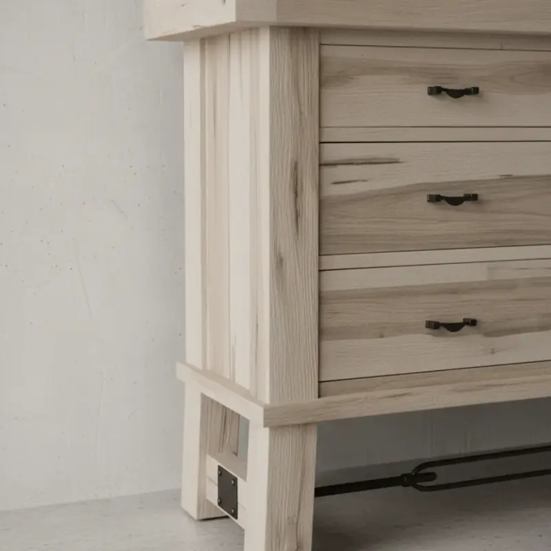 penwood furniture yukon turnbuckle dresser and mirror medium close up